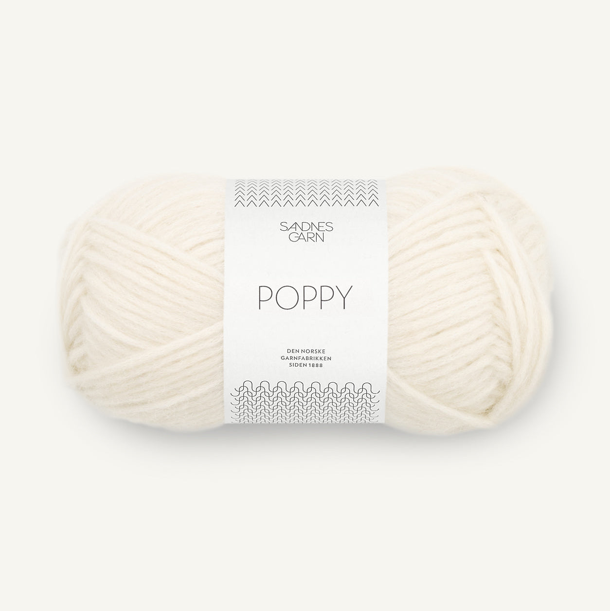 Poppy fra Sandnes garn i hvid