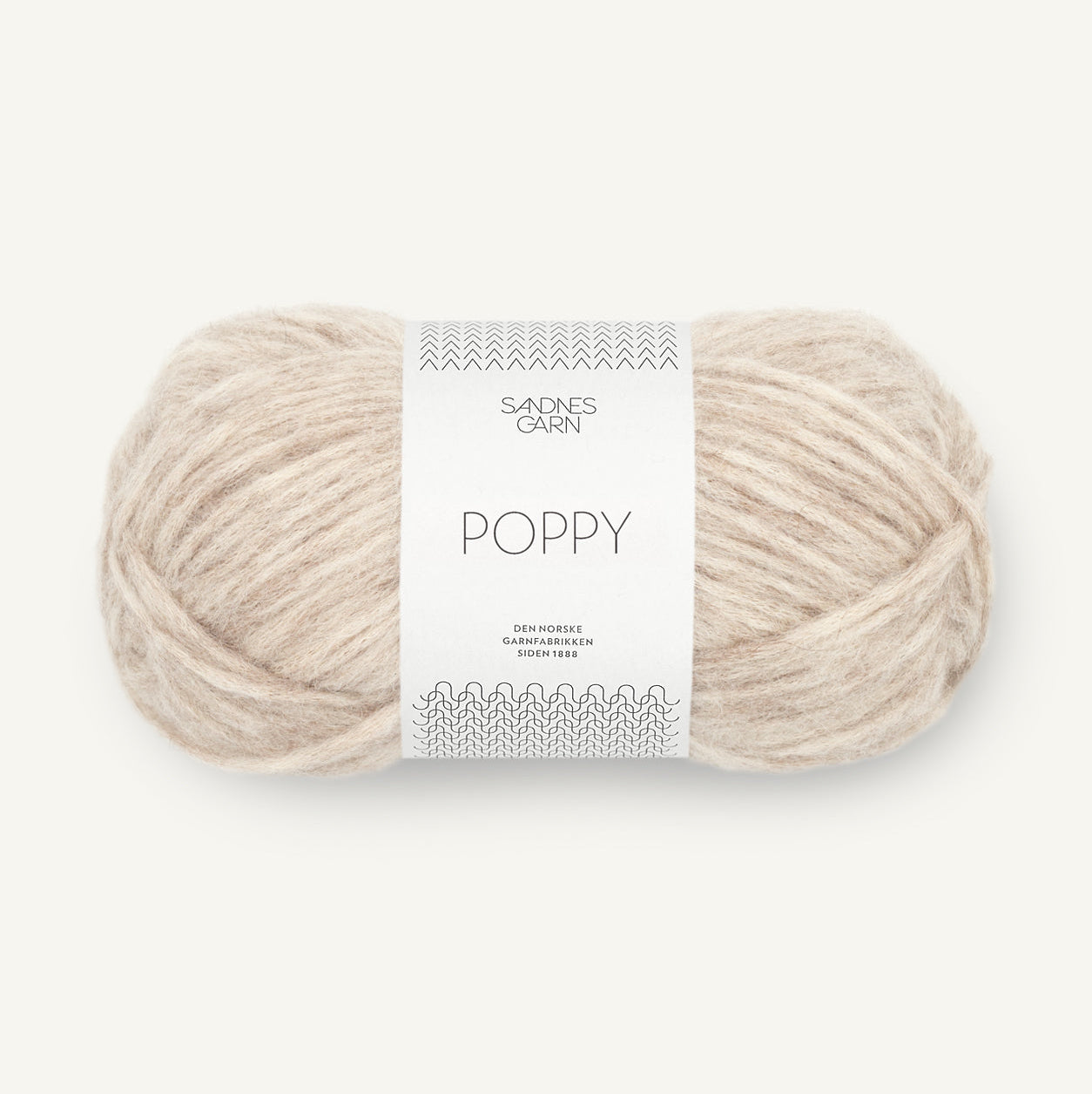 Poppy fra Sandnes garn i beige meleret.