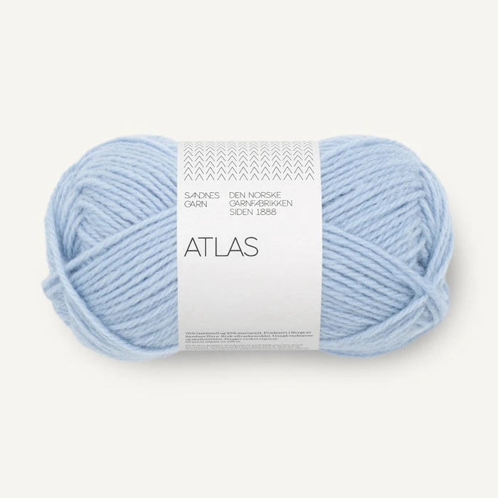 Atlas garn fra Sandnes i lysblå