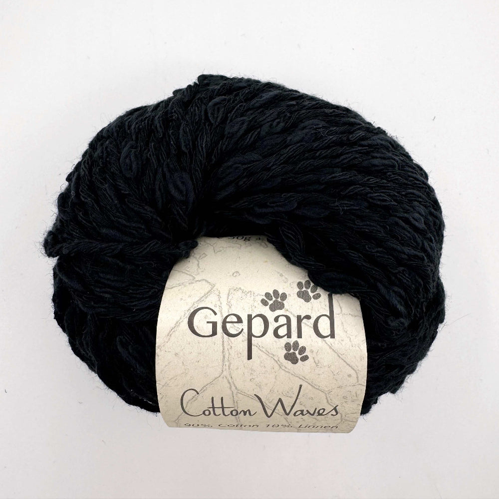 Sort Cotton Waves garn til Wave Tee