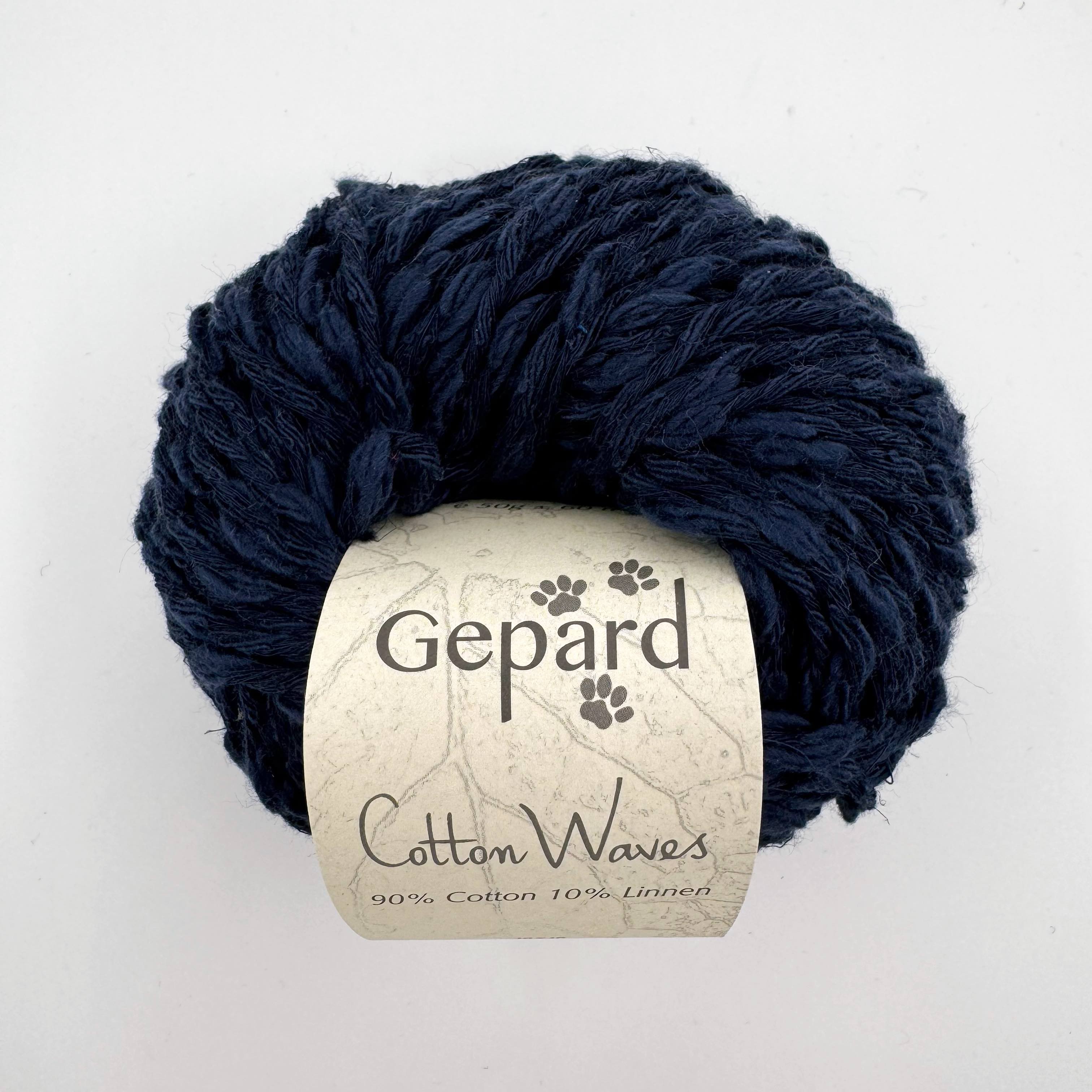 Mørkeblå Cotton Waves garn til Wave Tee fra Petiteknit