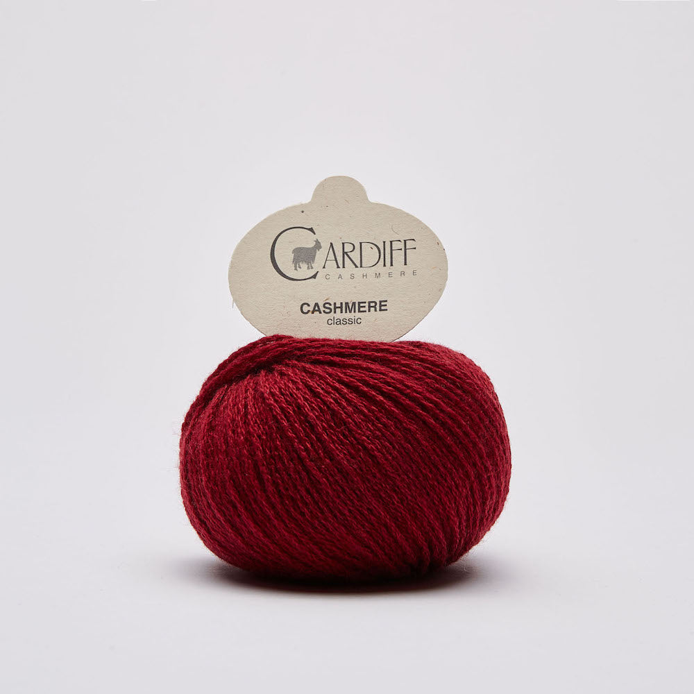 Bordeaux cashmeregarn fra Cardiff Cashmere.
