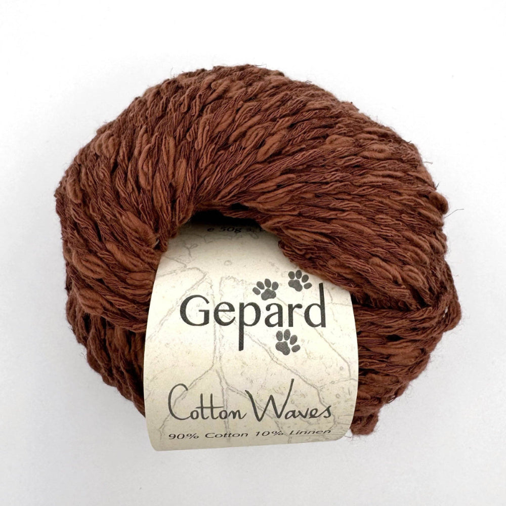 lækkert brunt Cotton Waves garn fra Gepard