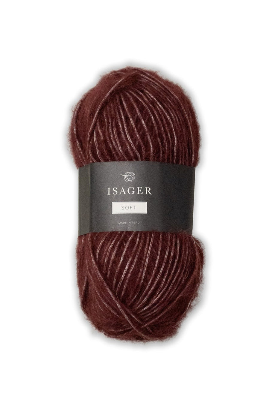 Bordeaux burgundy Isager Soft 33