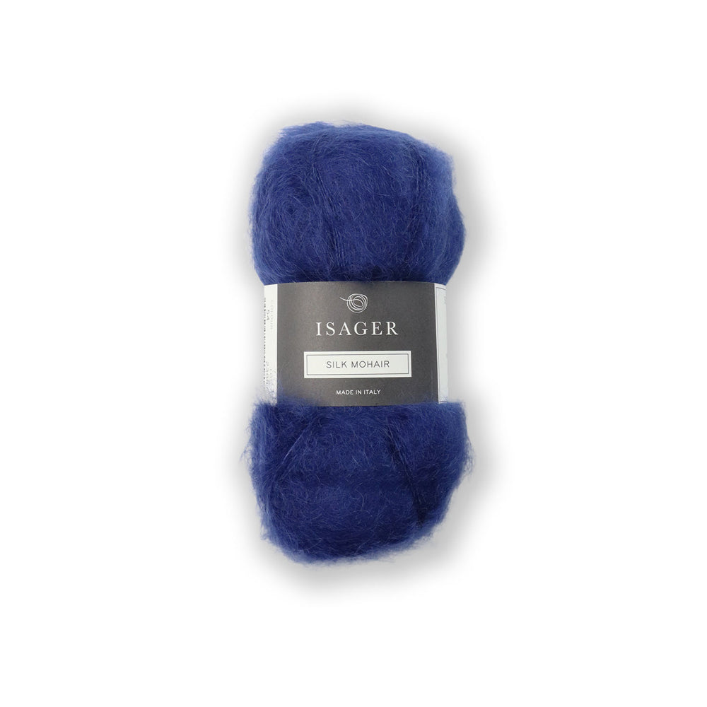 Silk Mohair fra Isager garn i farve 45, Blå
