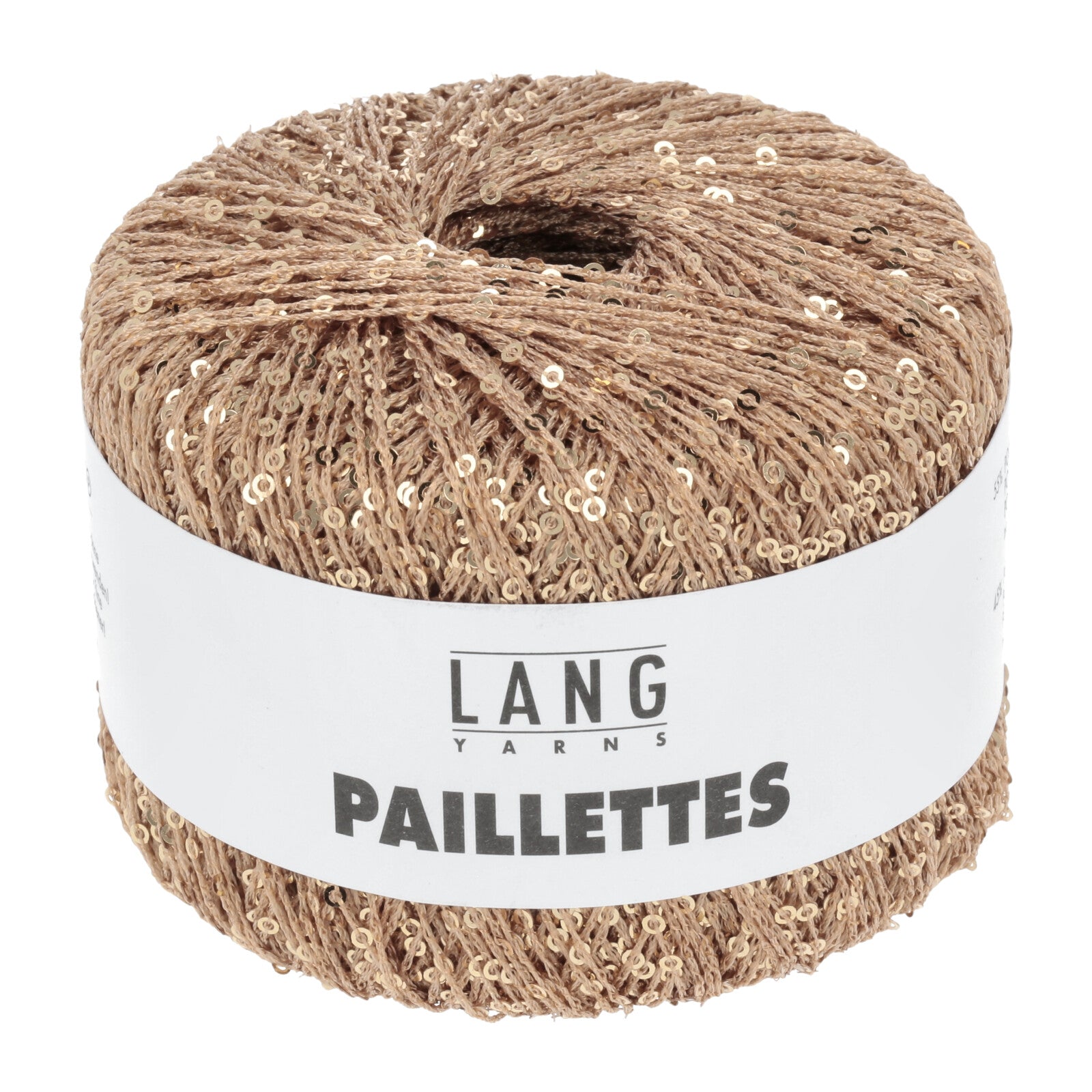 Paillettes garn fra Lang i guld farve 0028