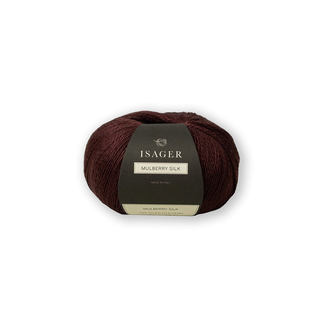 Isager Mulberry Silk i farven Bordeaux