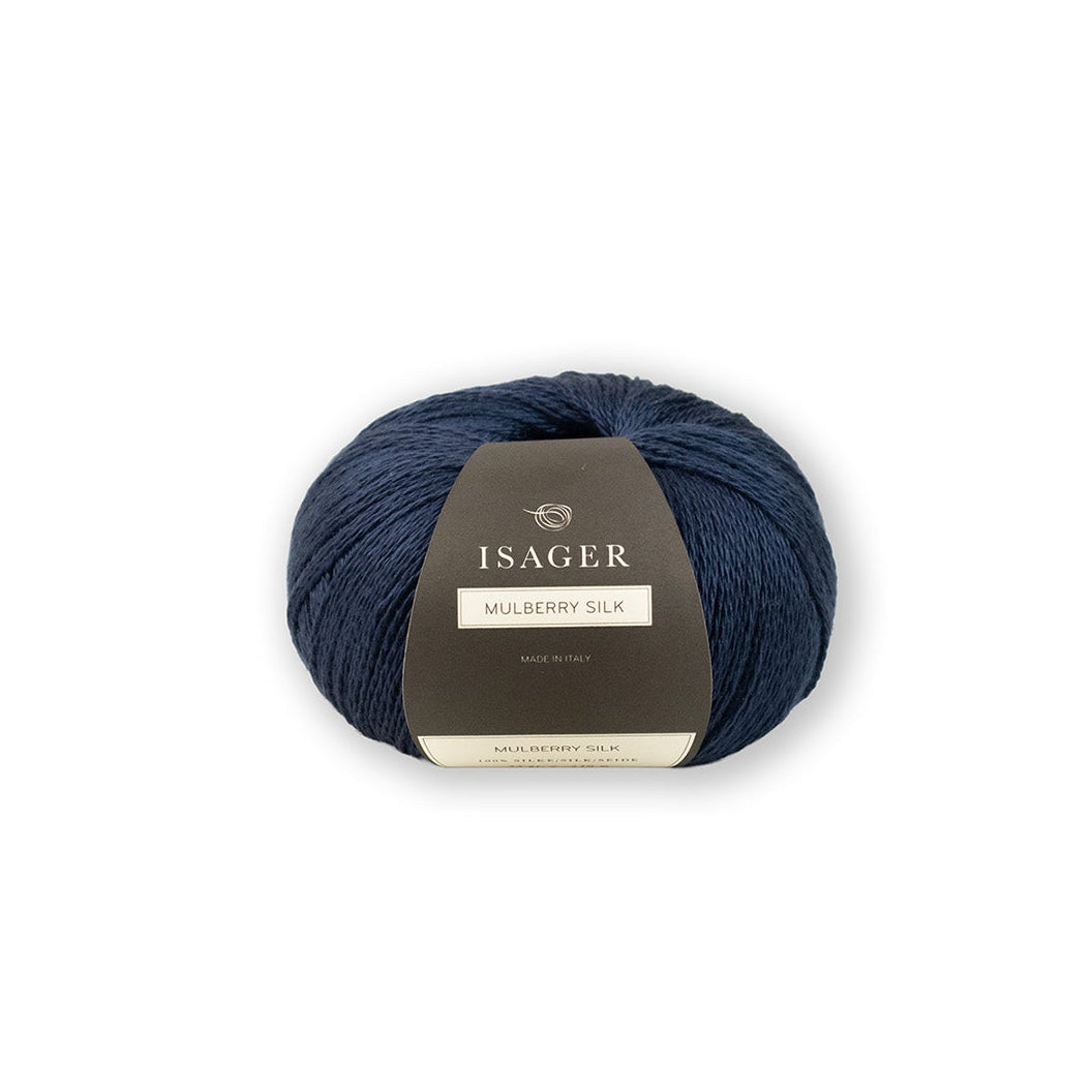 Isager Mulberry Silk i farven Navy