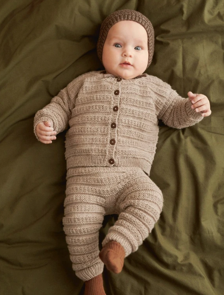 2413 Nr. 4 Fillip Cardigan, Pants & Bonnet