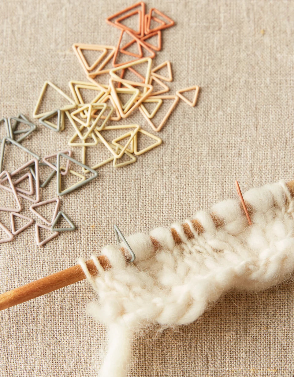 CocoKnits Triangle stitch markers earth tones