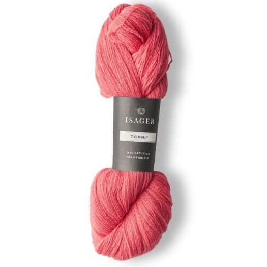 Tvinni fra Isager i farve 19, lys rød