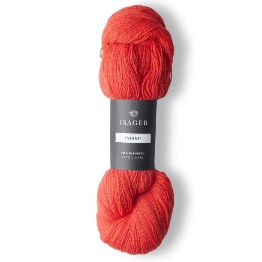 Tvinni fra Isager i farve 28, rød