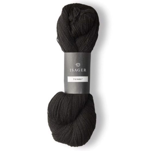 Tvinni fra Isager i farve 30, sort
