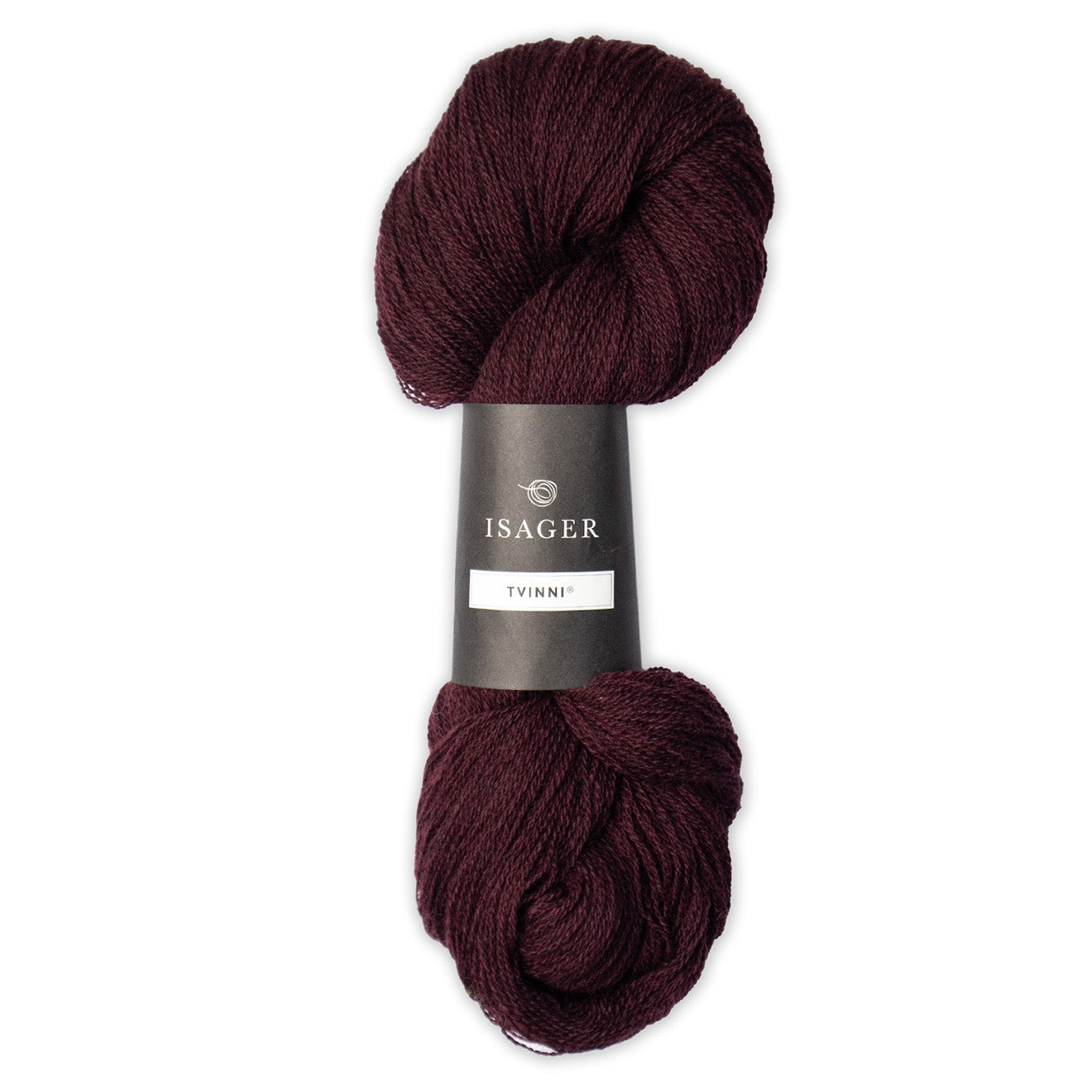 Tvinni fra Isager i farve 36s, bordeaux burgundy