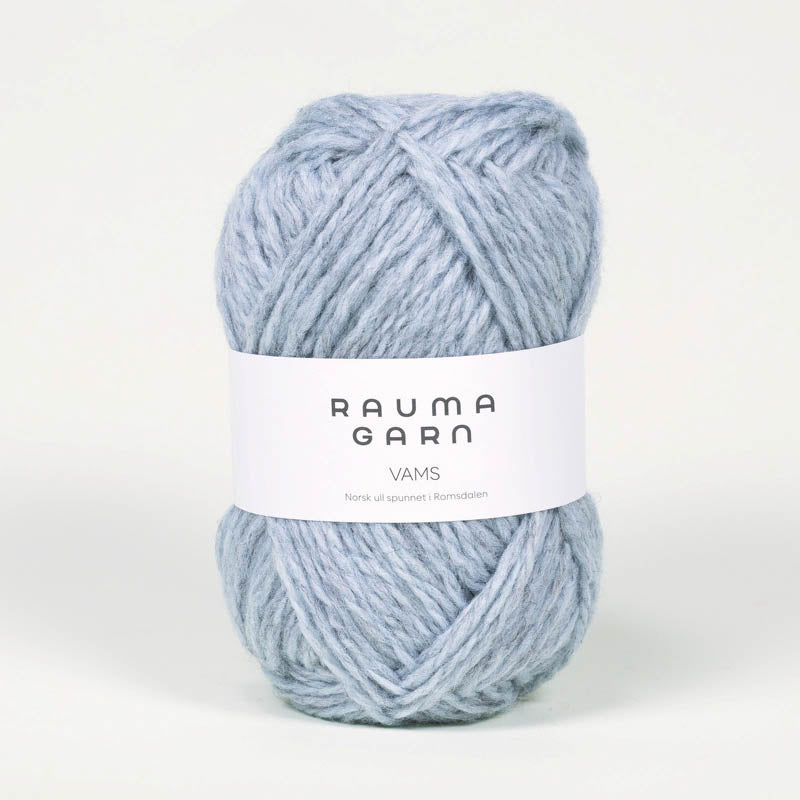 Rauma Garn Vams Lys Blå Melert