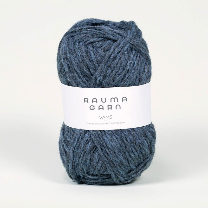 Rauma Garn Vams Petrol Melert