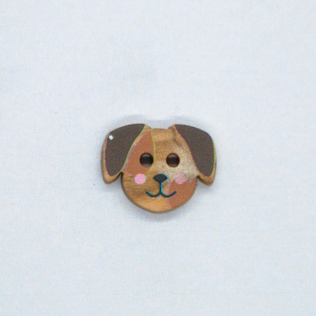 (k302) Træknap med hund - 15 mm