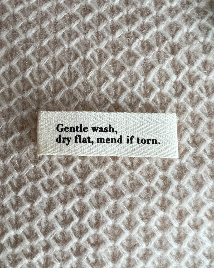 PetiteKnit Label med tekst