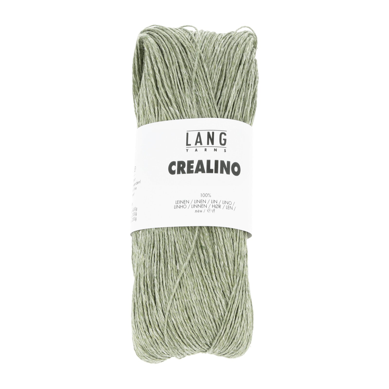 Crealino fra Lang yarns i farven støvet lys grøn
