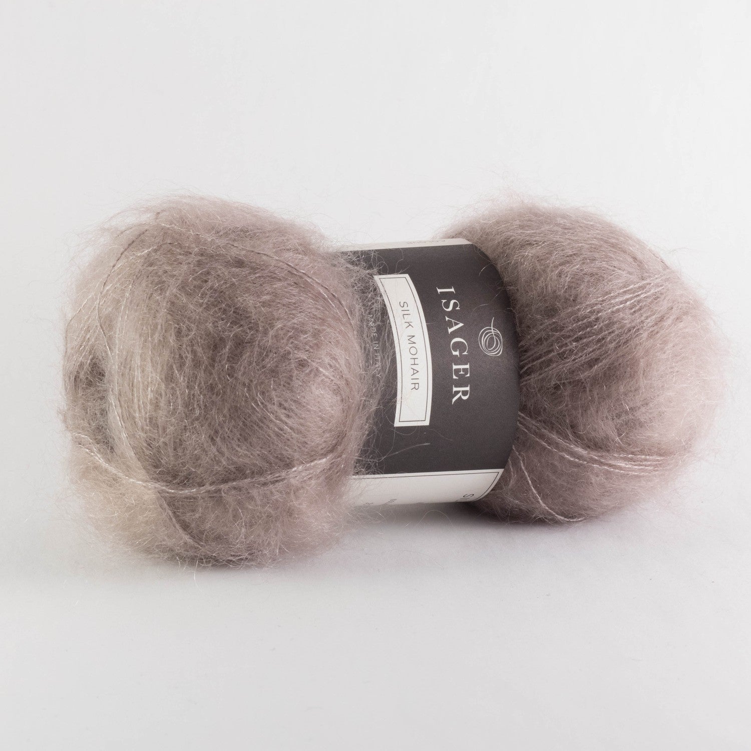 Isager Silk Mohair i farve 2, gråbeige