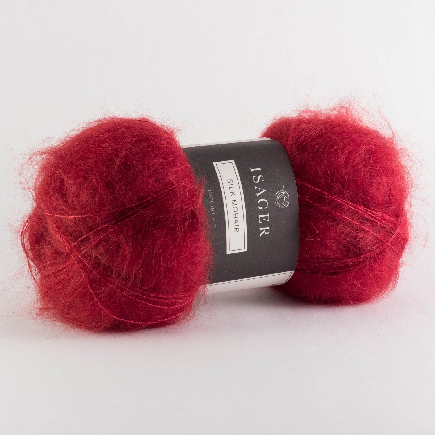 Silk Mohair fra Isager garn i farve 32 rød