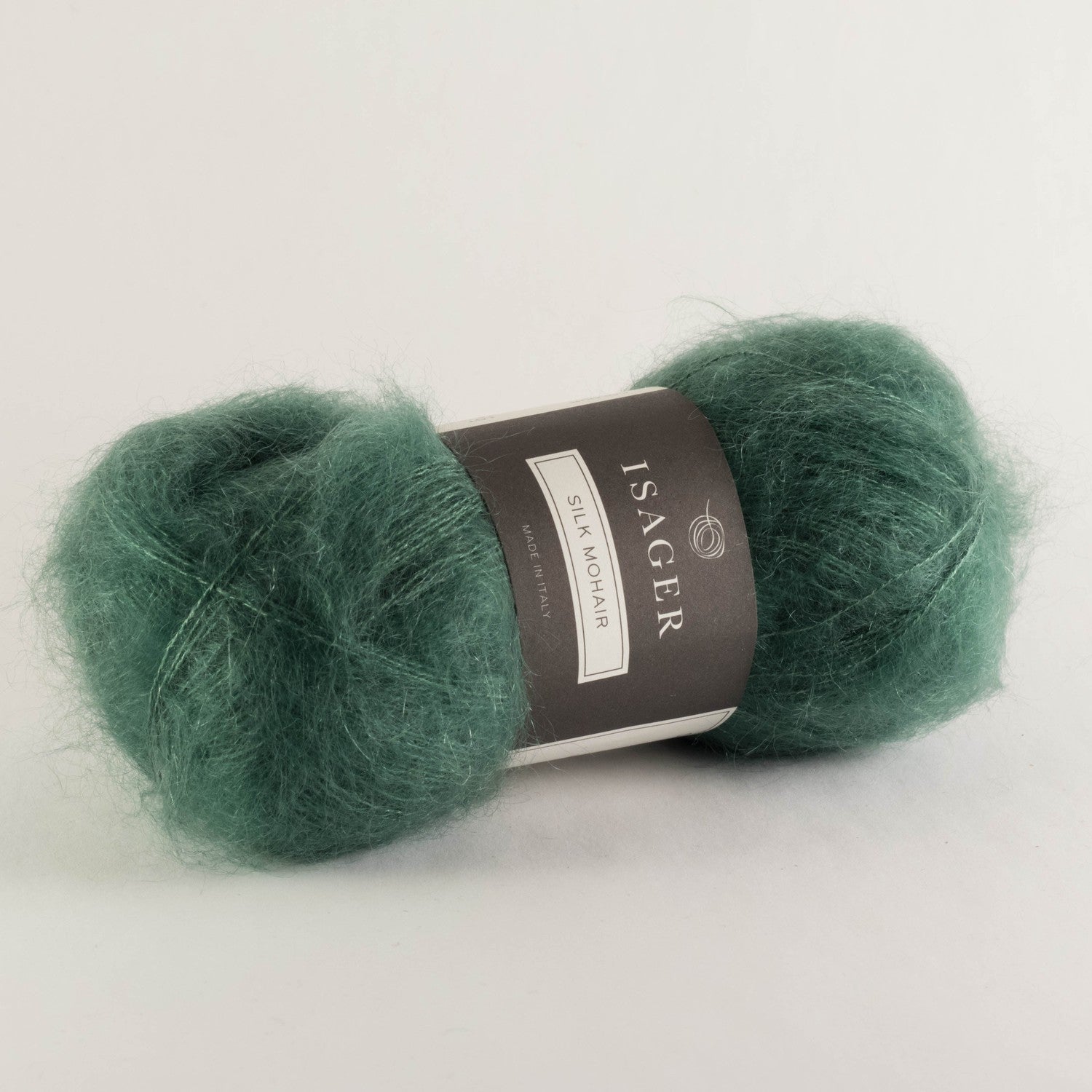 Silk Mohair fra Isager garn i farve 56, flaskegrøn