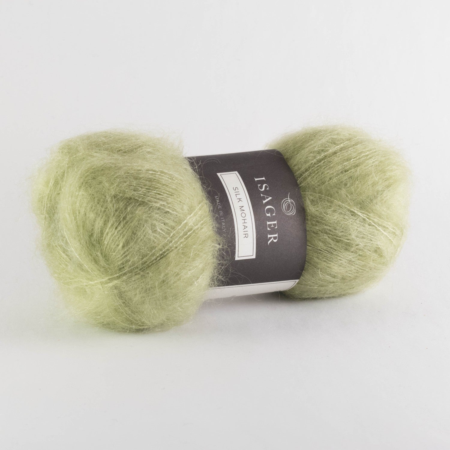 Silk Mohair fra Isager garn i farve 57, lys grøn