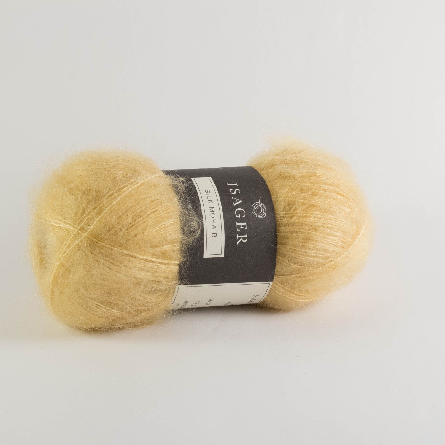 Silk Mohair fra Isager garn i farve 59 lys gul