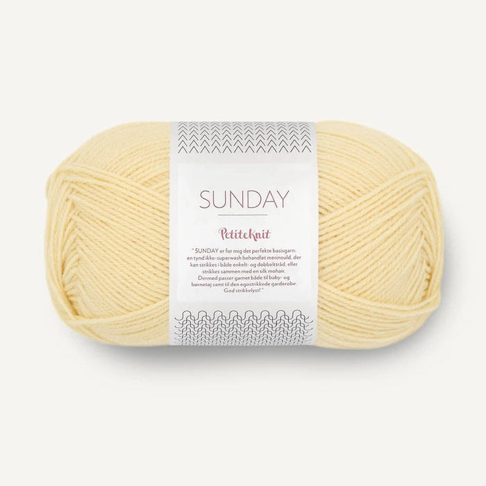 PetiteKnit sunday garnnøgle i lys gul Butter