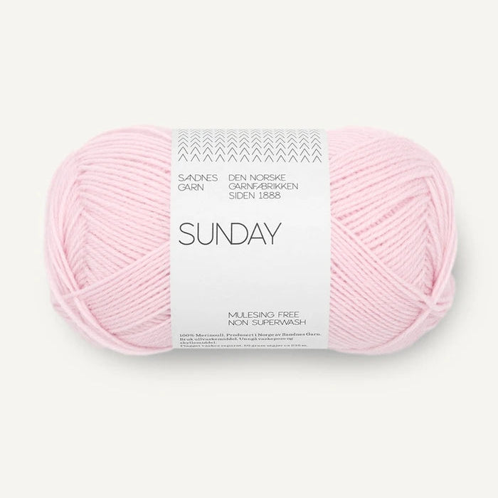 Sunday garnnøgle i lys rosa