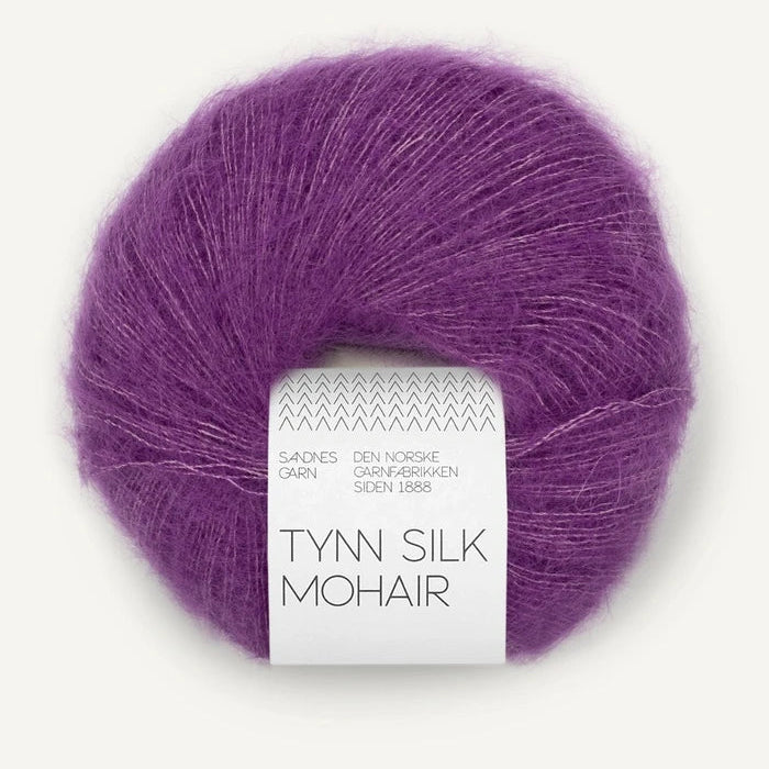 Tynn Silk Mohair fra Sandnes i lilla