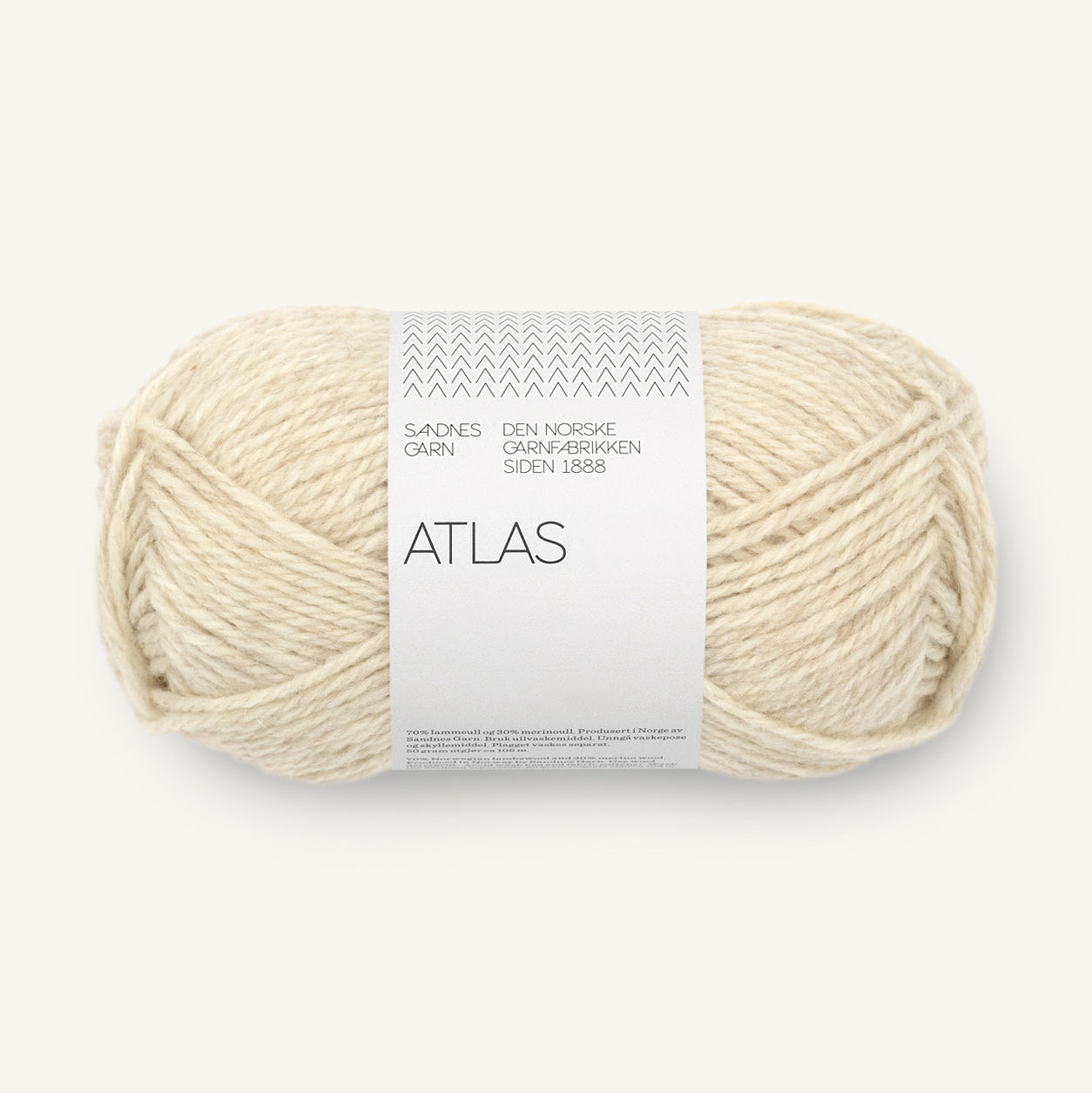 Atlas Sandnes Naturmelert lys beige merino. Nyt garn fra Sandnes. 