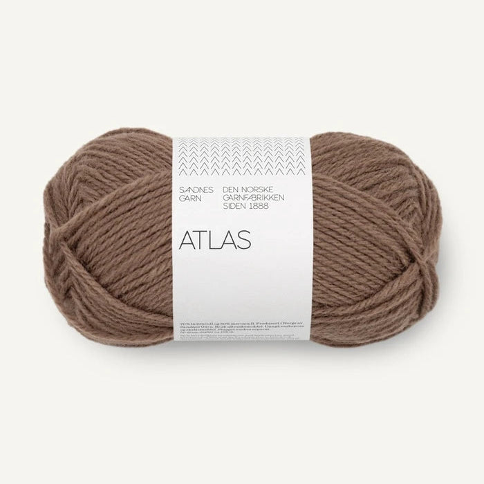 Atlas garn fra Sandnes i lys brun