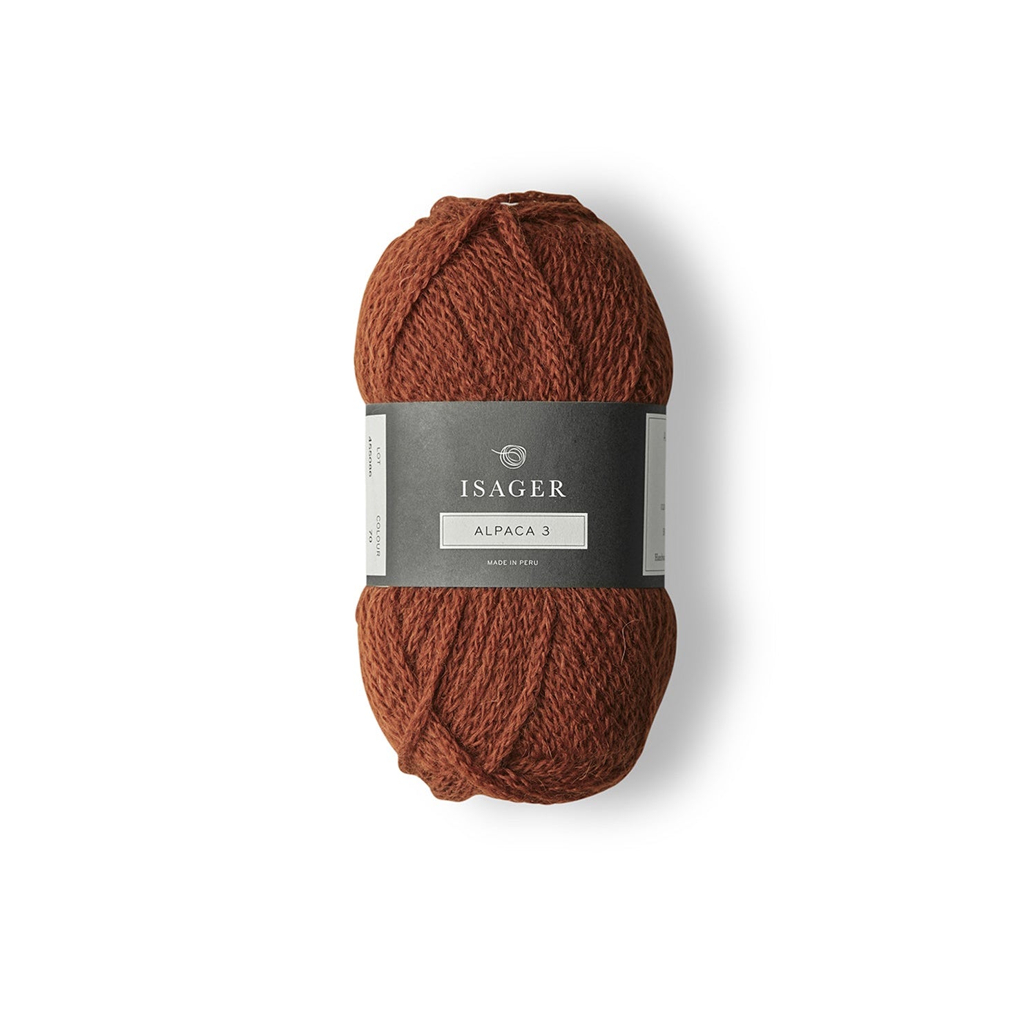 Isager alpaca 3 i farve 33, rustrød