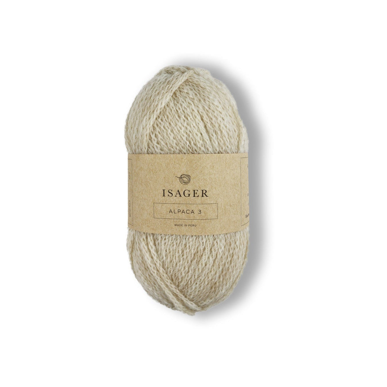 Alpaca 3 fra Isager i  farven 6s, Beige. Tubegarn lavet af 50% uld og 50% alpaca.