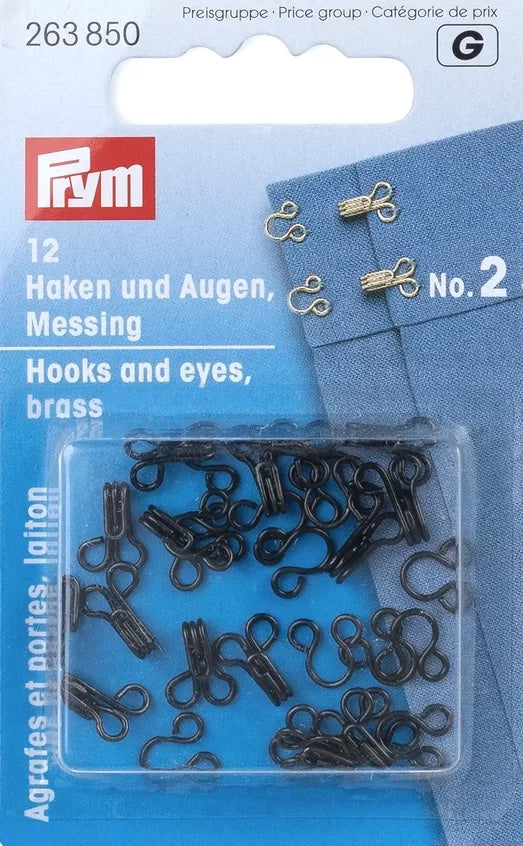 Hægter - sort - 12 stk
