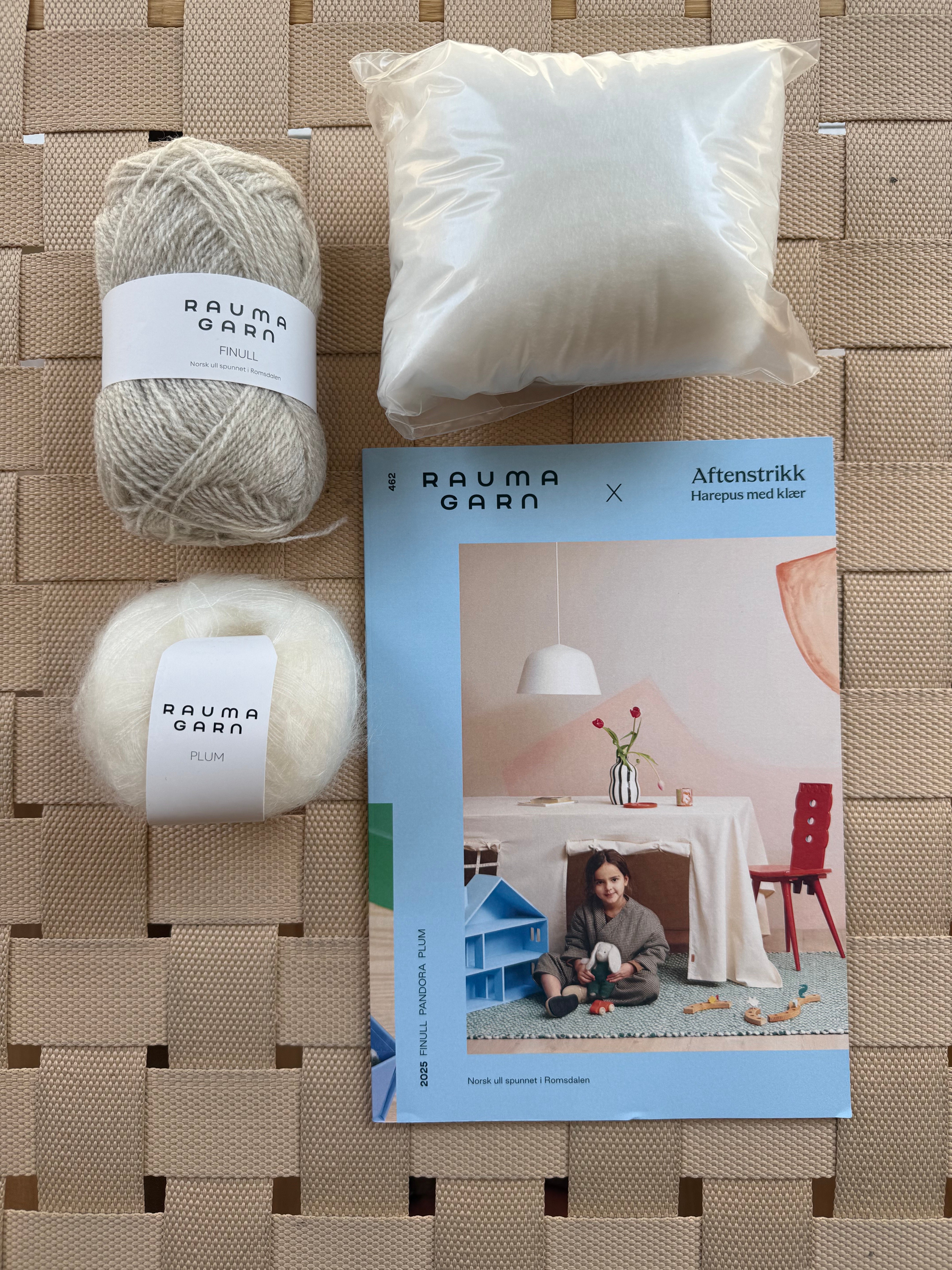 Harepus Kit - Hæfte + Garn