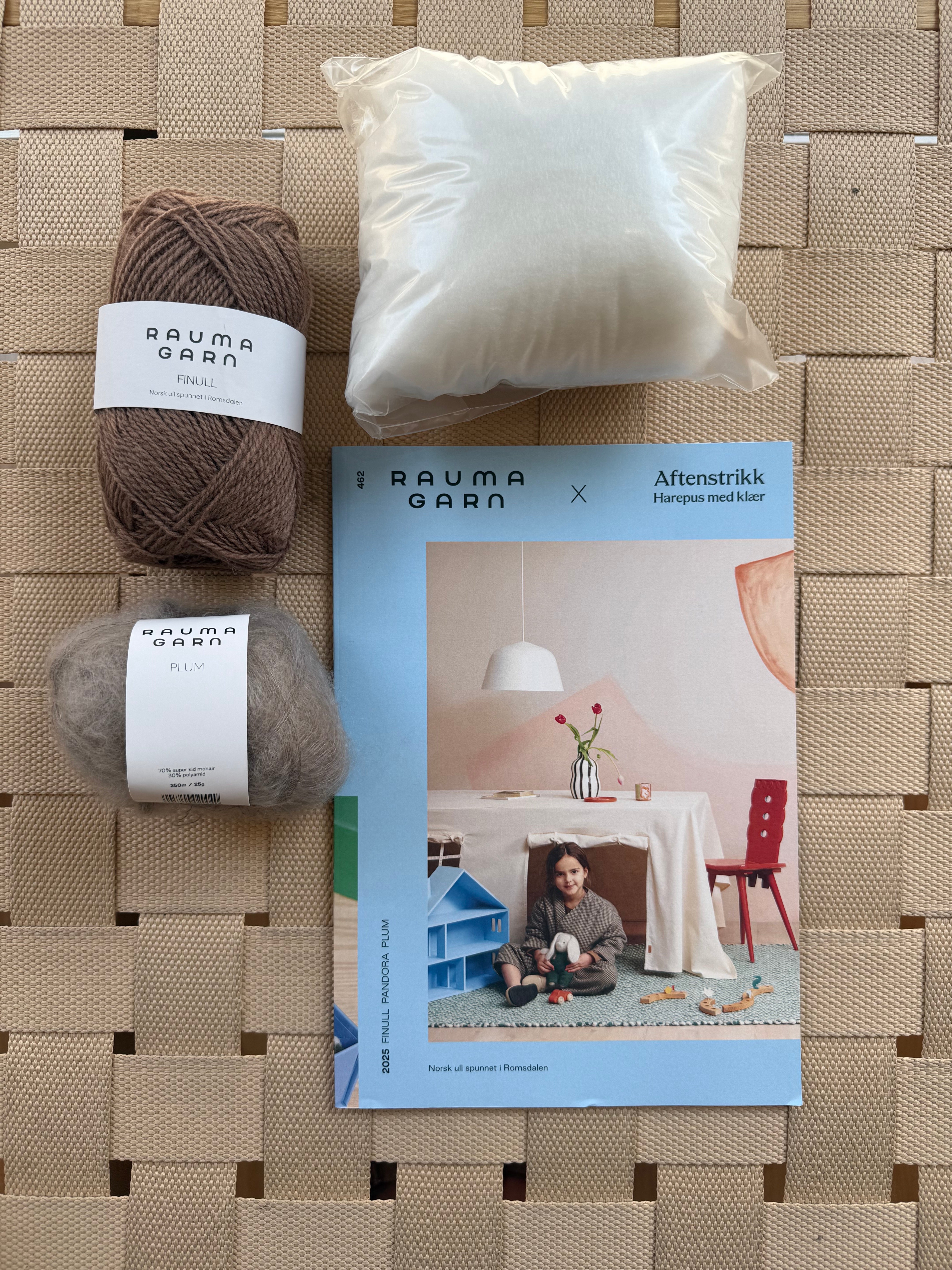 Harepus Kit - Hæfte + Garn