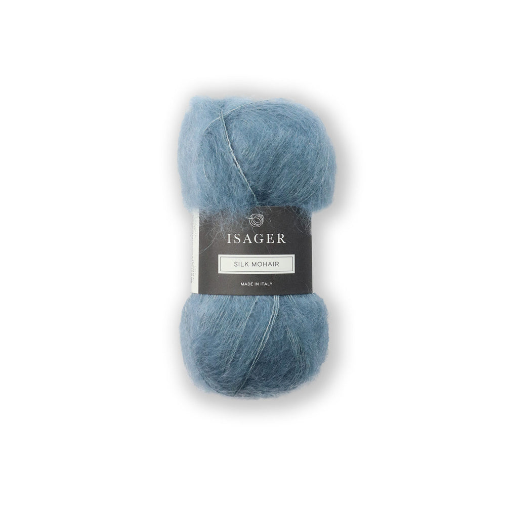 Silk Mohair fra Isager garn i farve 11, blågrå