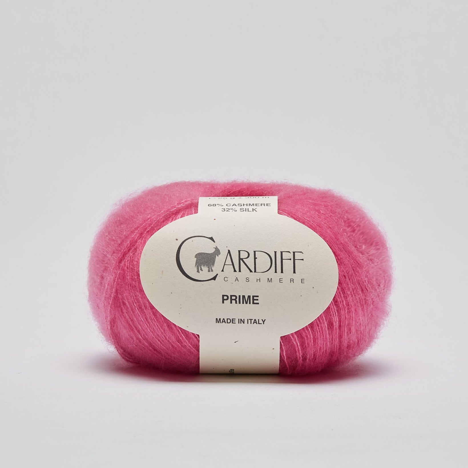 Prime fra Cardiff Cashmere i pink. Børstet cashmere og mulberry silke. Et godt alternativ til mohair.