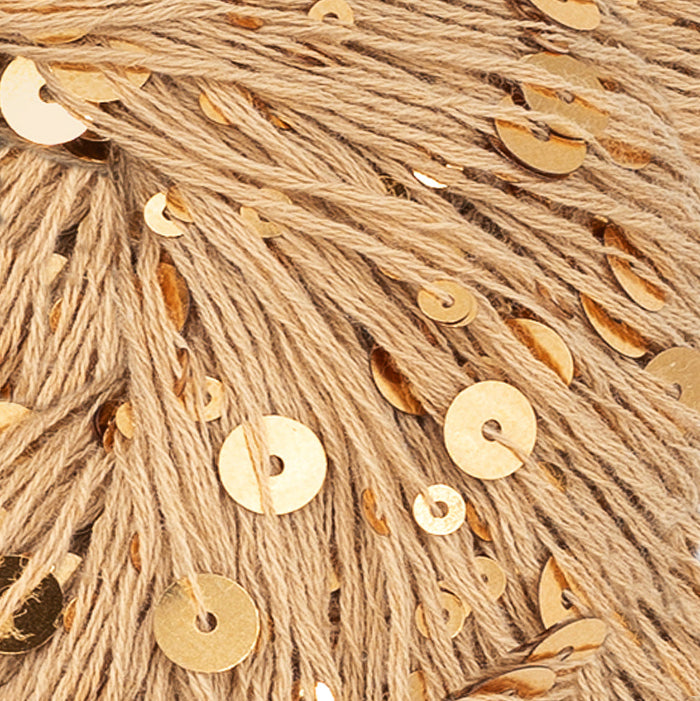 Sandnes Paljett, pailletgarn, guld.  Nyt garn fra Sandnes