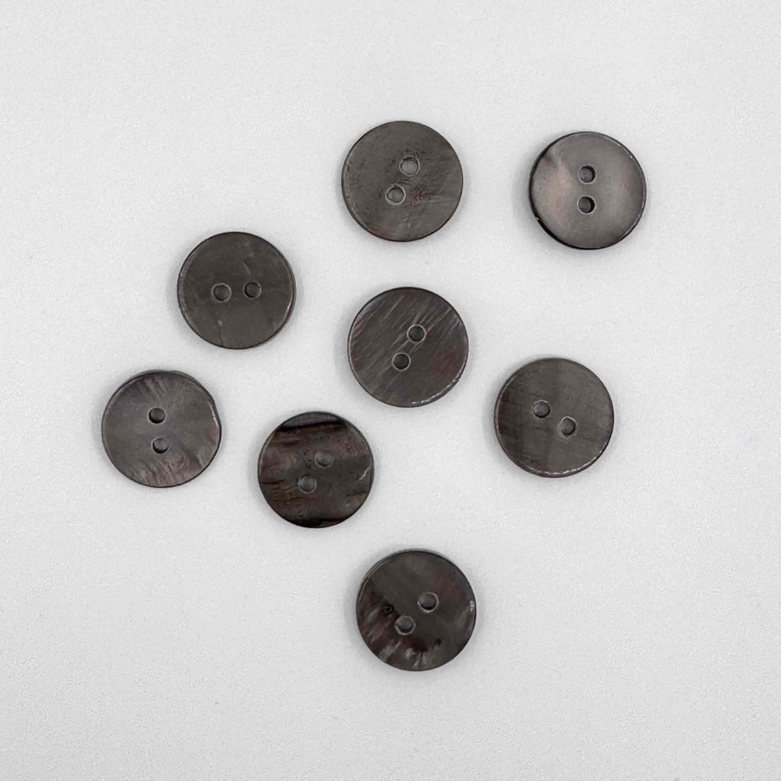 (K150) Mørk Perlemorsknap - 12 mm