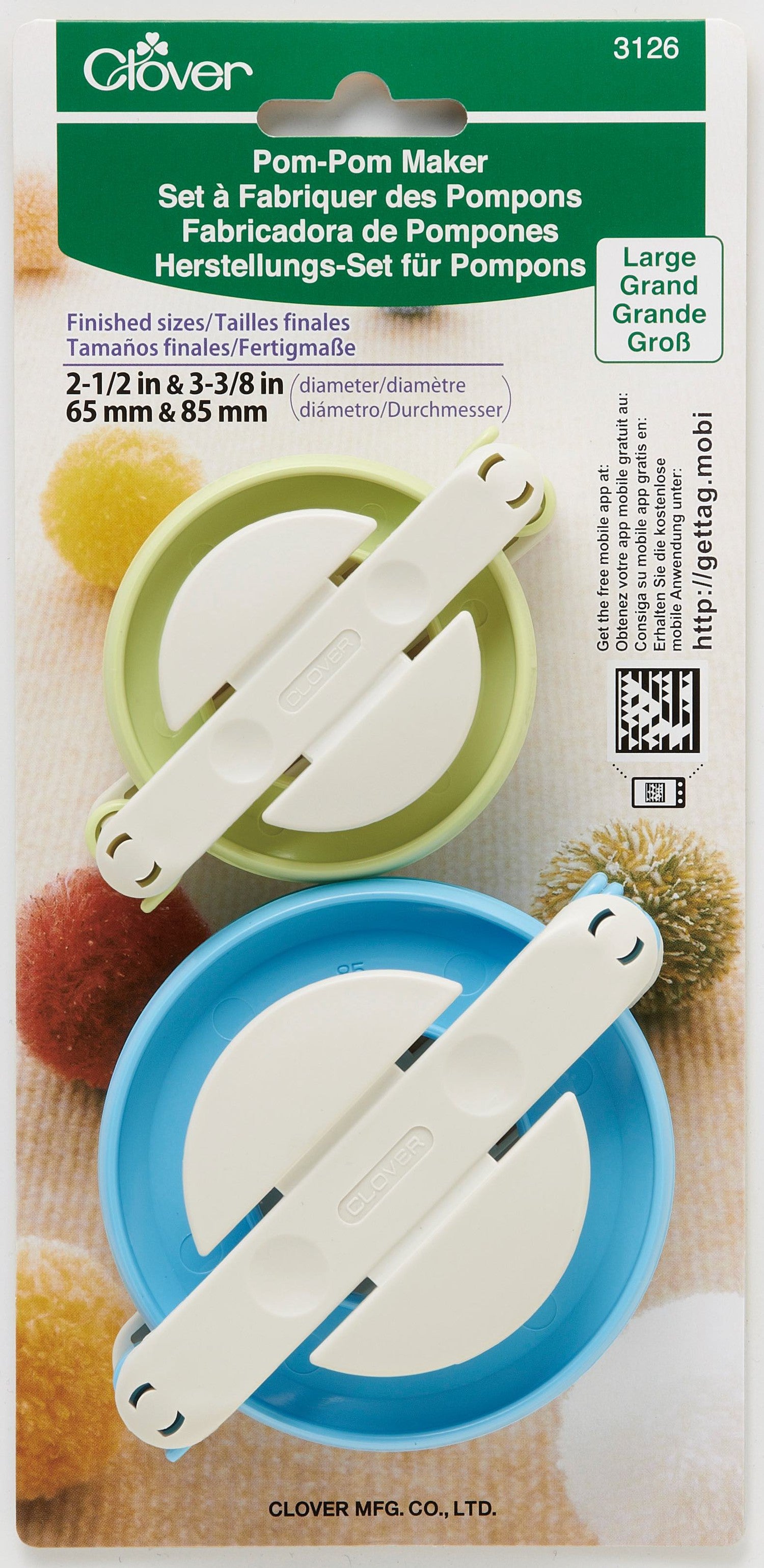 Clover Pom-Pom Maker Ø65 og Ø85