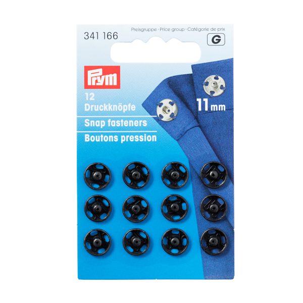 Trykknapper - 11 mm - 12 stk