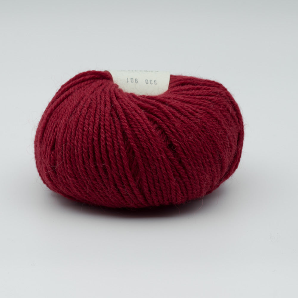 Merino og alpakka garn Pura Lana fra Gepard garn i mørk rød