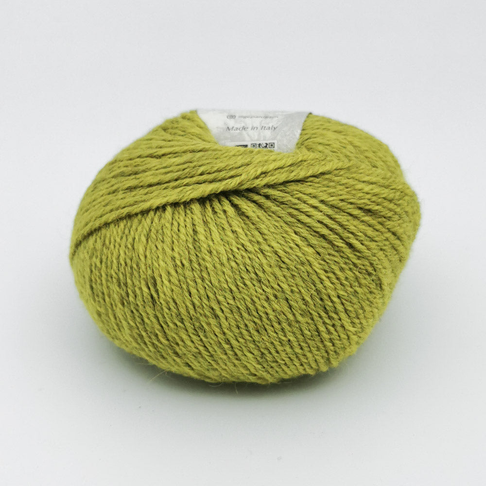 Merino og alpakkagarn Pura Lana fra Gepard Garn i limegrøn