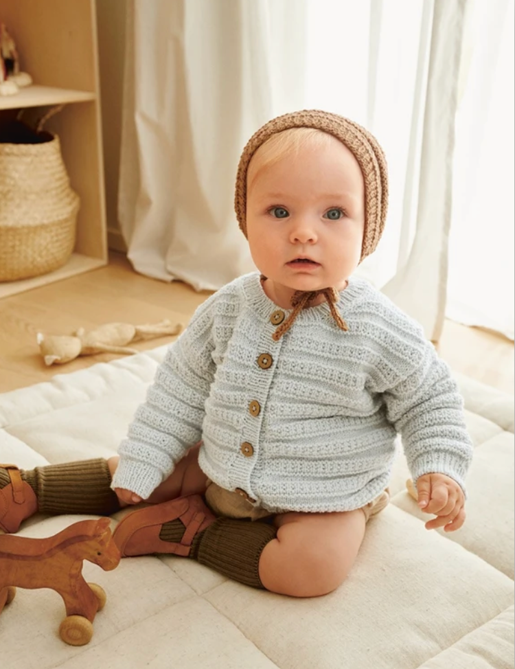 2413 Nr. 5 Fillip Cardigan, Pants & Bonnet