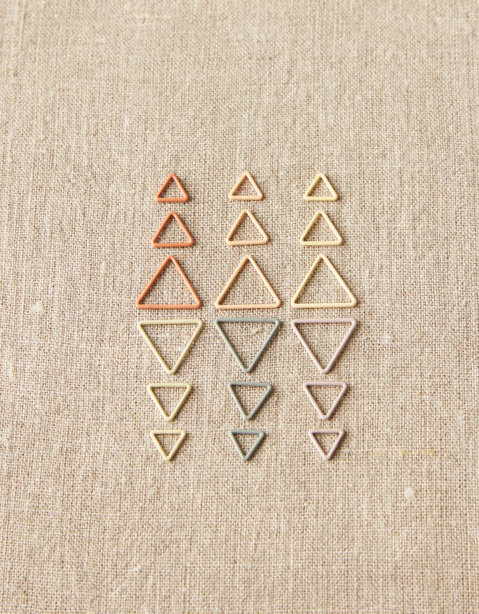 CocoKnits Triangle stitch markers earth tones