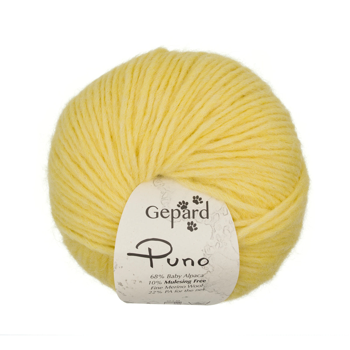 Gepard puno garn i gul