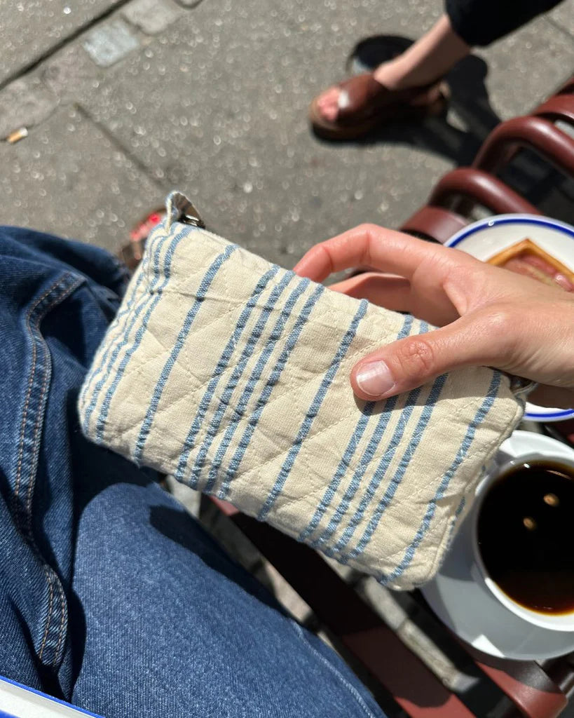 Knitter´s Tool Clutch - Striped Seersucker